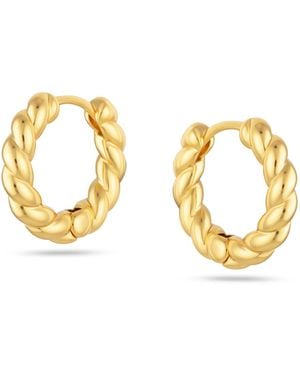 Arctic Fox & Co. Twist Rope Hoop Earrings - Metallic
