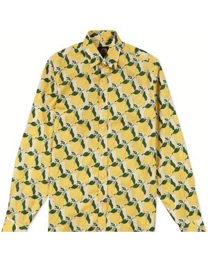Gresham Blake Lemon Print Shirt - Yellow