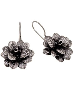 1610Istanbul Floral Vintage Earrings - Grey