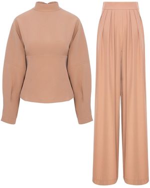 BLUZAT Neutrals Minimalist Elegant Nude-Tone Set - Natural