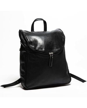 Hides Leather Co. Minimal Handmade Leather Backpack - Black