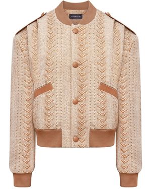 Mandragora Neutrals Ira Wool Bomber Jacket - Natural