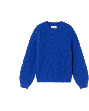 Thinking Mu Wool Carmen Jumper - Blue