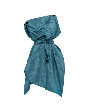 Stuart Trevor Pirate Dress – Watermark Taffeta - Blue