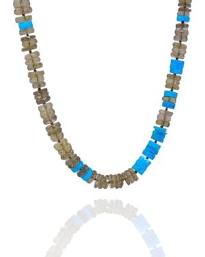 C. Grassi Faceted Gemstone Necklace - Blue