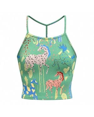 Pitaya Yoga Khutulun's Horses Top - Green