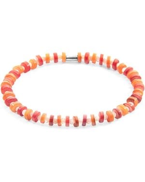 Anchor and Crew Alice & Freshwater Shell Skinny Bracelet - Red