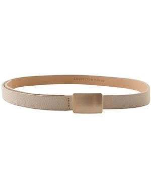 Colección Tansu Neutrals Alain Leather Belt Off - Brown