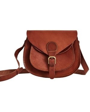 VIDA VIDA Handmade Vintage Leather Saddle Bag - Brown