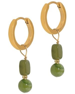 A Weathered Penny Hoops - Metallic