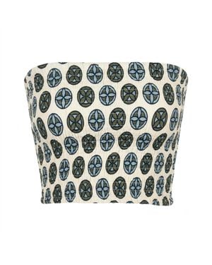 ELOI Kyle Geometric Viscose Tube Top - Green