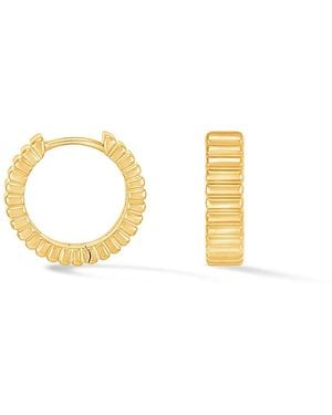 Dower & Hall Medium Humbug Huggie Hoops - Metallic