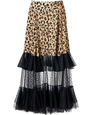 By Moumi Neutrals Big Sur Skirt Leopardo - Black