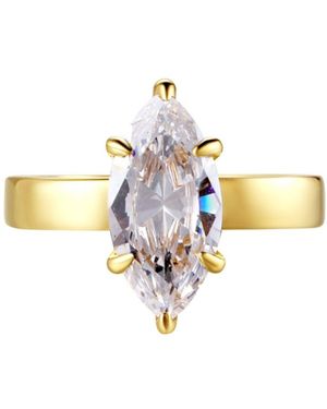 Onewildone Make Your Own Luck Marquise Solitaire Pinky Ring - Metallic