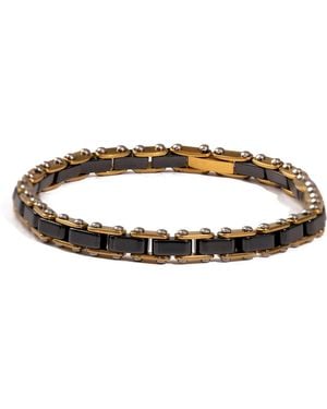 Ebru Jewelry Eternal Balance Hematite Steel Bracelet - Brown