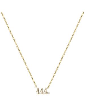 Zepplin the Label Angel Number Necklace-Four Four Four Necklace-Dainty Necklace - Metallic