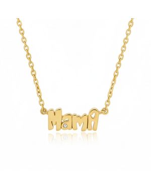 Frenvyrn Mama 18K Vermeil Necklace With Diamond - Metallic