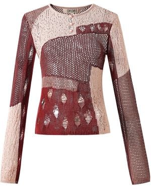 Fully Fashioning Razel Pullover - Red