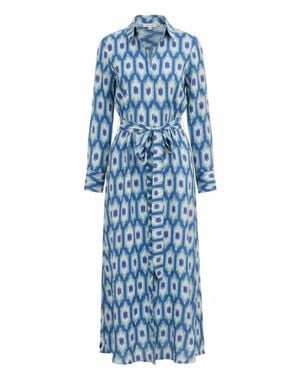 At Last Cotton Marigold Dress - Blue