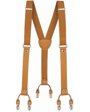 Badass & Goddess Leather Leather Front Suspenders - Brown