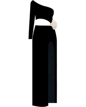 Nur Karaata Ritz Rose Dress - Black