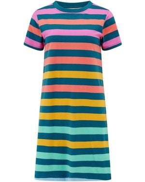 Sugarhill Sia T-Shirt Dress, Multi, Staggered Pop - Blue