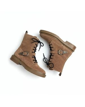 By Virgo Dasara Handcrafted Leather Boot - Brown