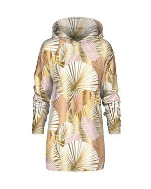 Aloha From Deer Rose Golden Laurels Hoodie Oversize Dress - Metallic
