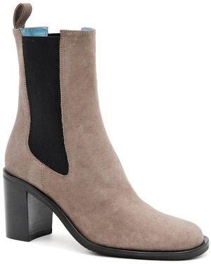 Valentina Rangoni Neutrals Petalo Double Gored Bootie - Gray