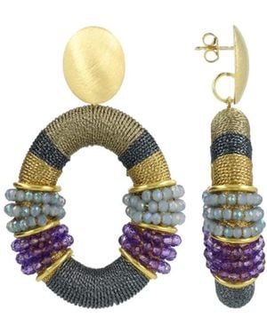 LOTT.gioielli Combi Oval Deluxe Earrings L - Metallic