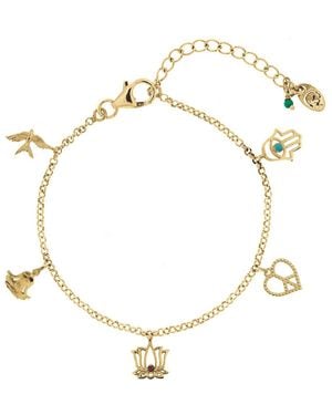 Charlotte's Web Jewellery Peace, Love And Freedom Vermeil Bracelet - Metallic