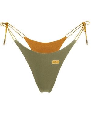 Capri Swim™ Bronze Reversible Thongkini Bottom - Metallic