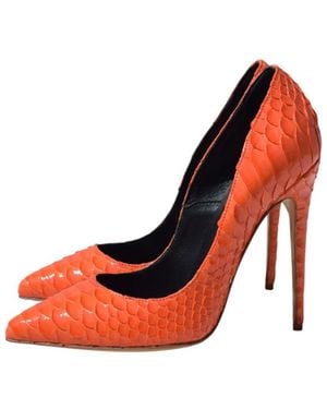Aethra Shoes Aster Pointed Toe High Heel Stiletto Court Shoes - Orange