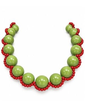 Eyeconic by Samar Ajram Vivian Festive Beaded Necklace - Green