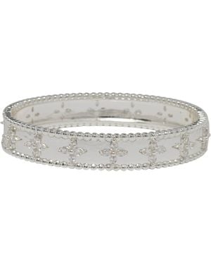 Uchi and Soto Kinmokusei Bead Floral Bangle - Grey