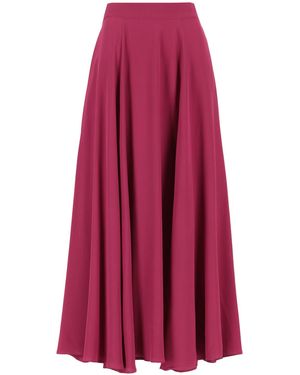 Teodora Milano Taormina Silk Long Skirt - Purple