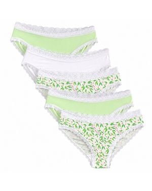 Bumboo London Five-Pack Bikini Signature Bumboo Collection - Green