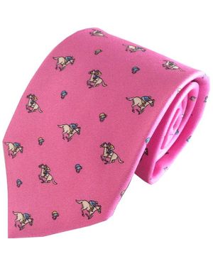 Lazyjack Press Riding Derby Tie - Pink
