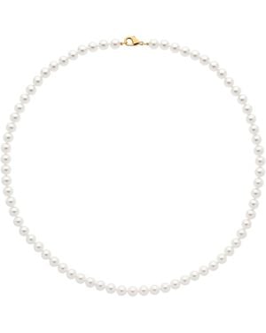 Emma Holland Jewellery Pearl And Clasp Necklace - White