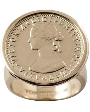 Von Treskow Sixpence Sized Coin Ring - Natural