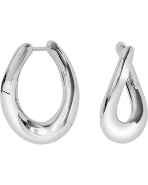 Neola Design Sterling Twisted Hoop - Metallic