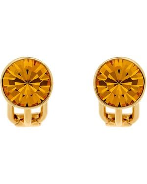 Emma Holland Jewellery Topaz Crystal Stud Clip Earrings - Metallic