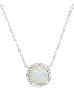 KAMARIA Beacon Opal Circle Necklace With Crystals - Metallic