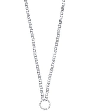 Lily Charmed Sterling Eternity Twist Charm Collector Necklace - Metallic