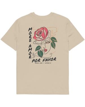 Anchor and Crew Neutrals Desert Dust Nine More Amor Por Favour Editions Organic Cotton T-Shirt - Natural