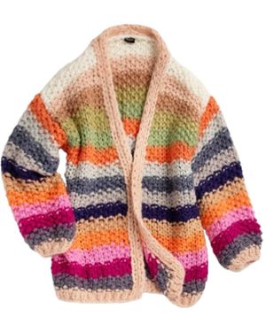 Saachi Knitted Light Multi Cardigan - Red