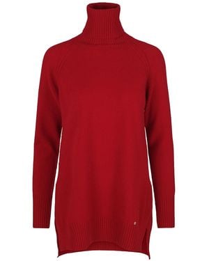 tirillm Abby A Line Long Turtle Neck Pullover - Red