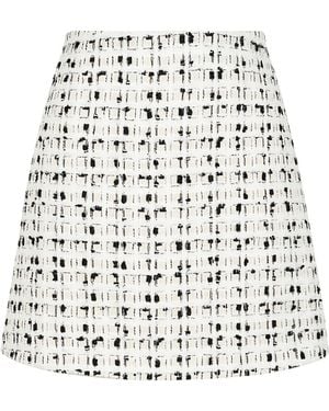 Nocturne Tweed Mini Skirt - White