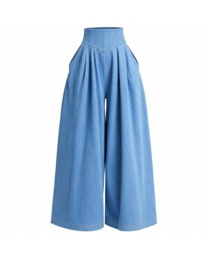 Ofuure Light Denim Kiara Wide Leg Pants - Blue