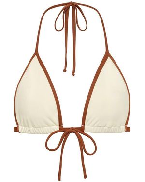 Montce Neutrals Oat Terracotta Binded Emma Bikini Top - Orange